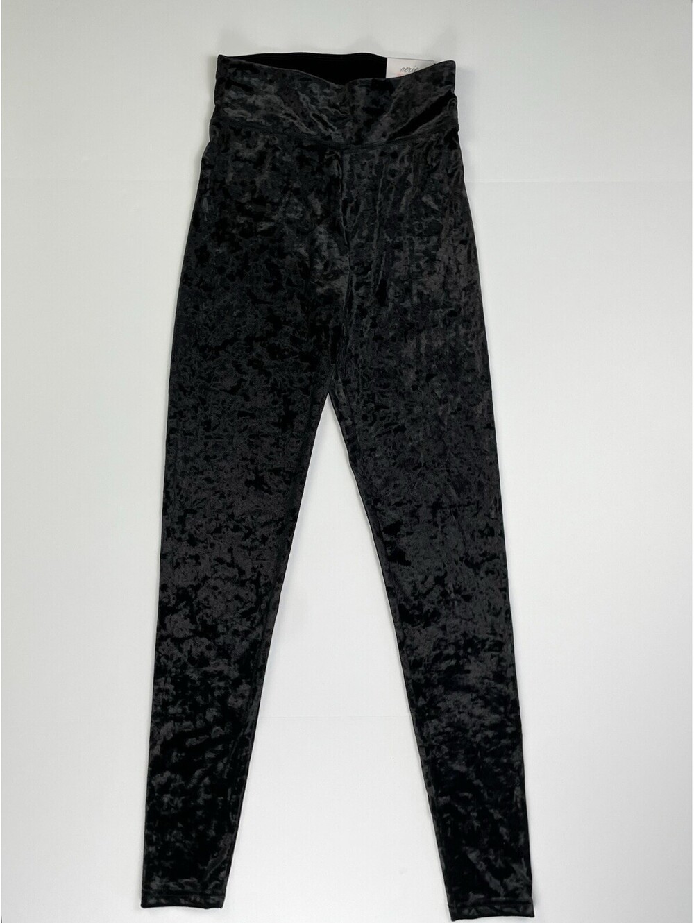 NWT Aerie Black Velvet High Waisted Leggings Size Small